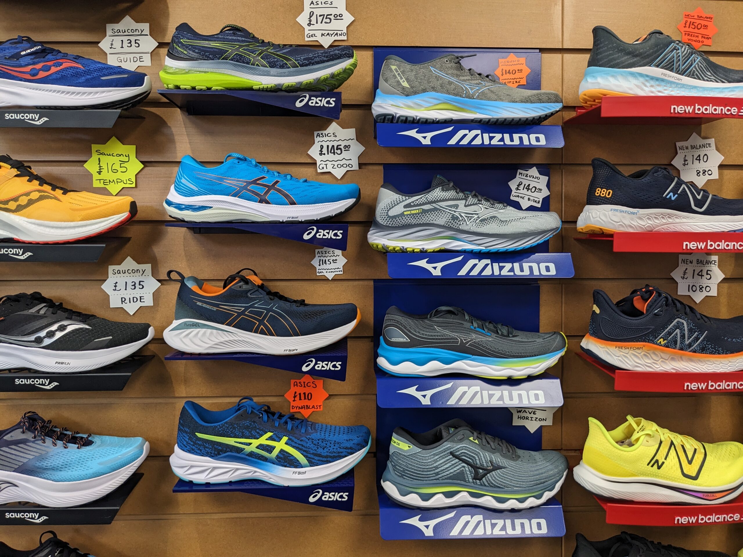 A great selection of running shoes at Leicester Running Shop