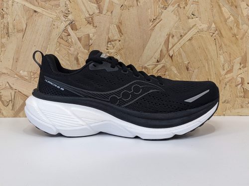 Womens Saucony Hurricane 25 S11026-200 Black White - Outside Womens Saucony Hurricane 25 S11026-200 Black White