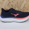 Womens Mizuno Sky 9 J1GD250221 Odyssey Gray Striking Coral Iris Bloom - outside Womens Mizuno Sky 9 J1GD250221 Odyssey Gray Striking Coral Iris Bloom - outside